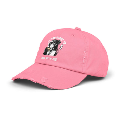 Wanna Pray With Me - Distressed Hat