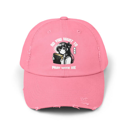 Wanna Pray With Me - Distressed Hat