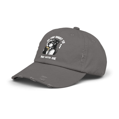Wanna Pray With Me - Distressed Hat