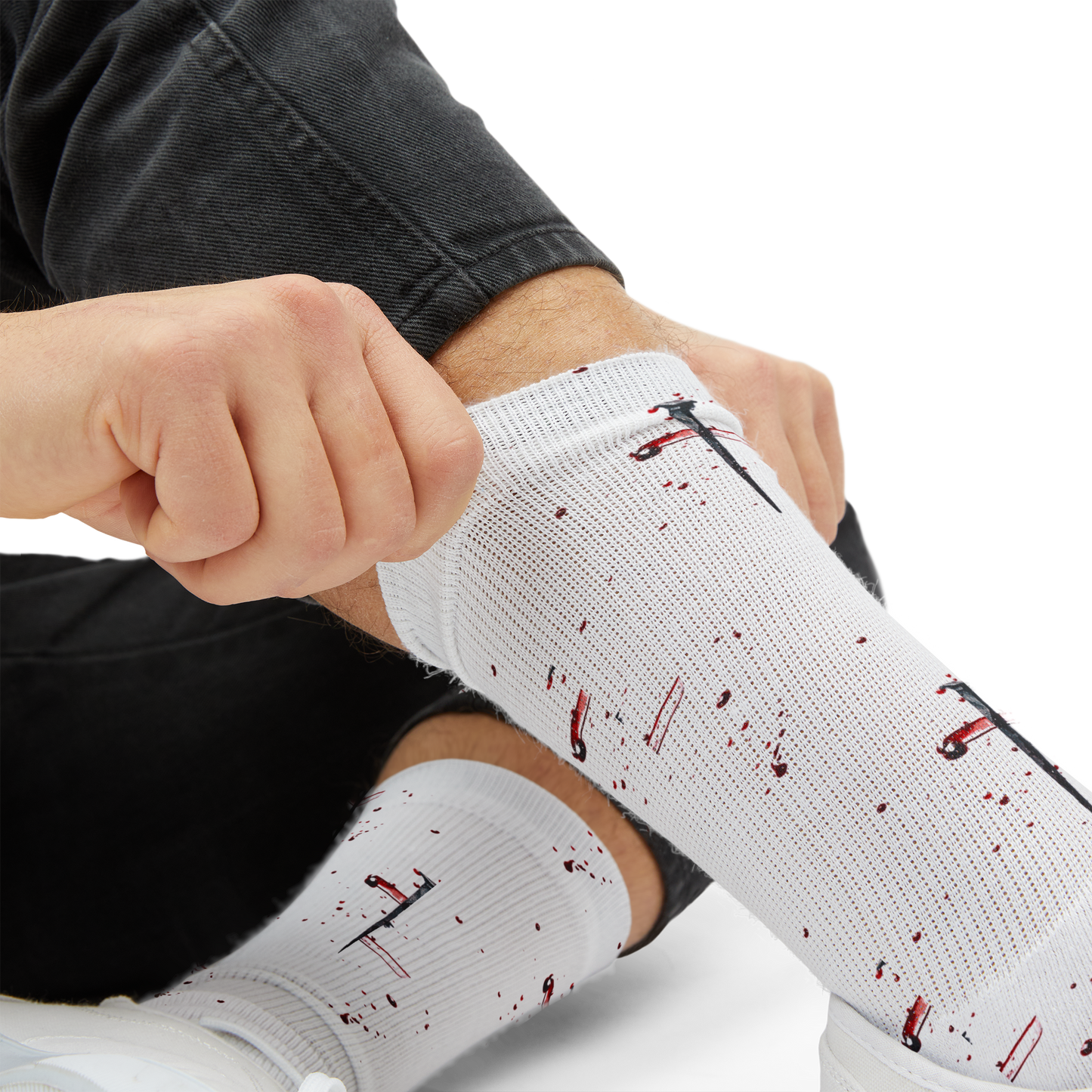 Nail Cross Socks - (AOP)